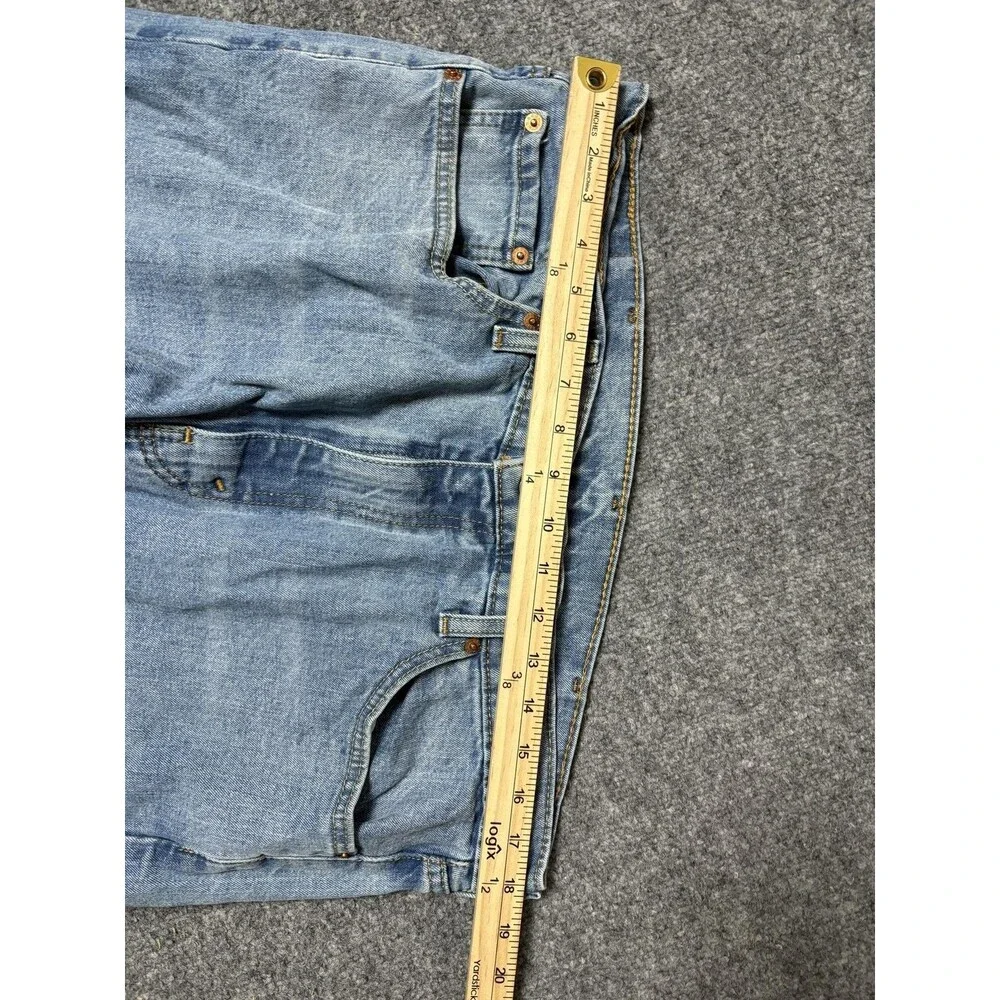 Levi's 505 Jeans Mens 36x29 Blue Relaxed Tapered Light Wash Stretch Denim Casual